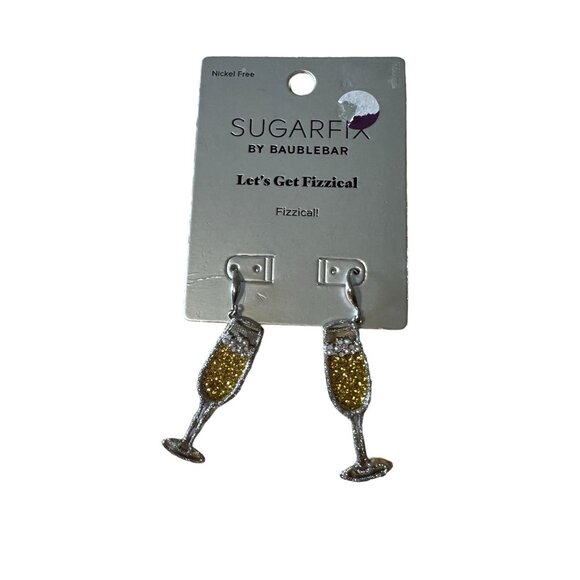 SUGAR FIX by BAUBLEBAR Let’s Get Fizzical Champagne Drop Earrings NEW - Picture 1 of 6